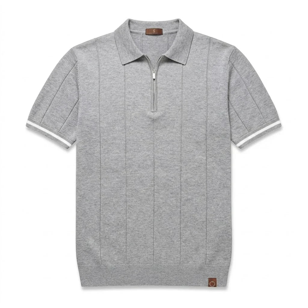 Tipped Cuff Zip Shirt