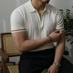 Tipped Cuff Zip Shirt
