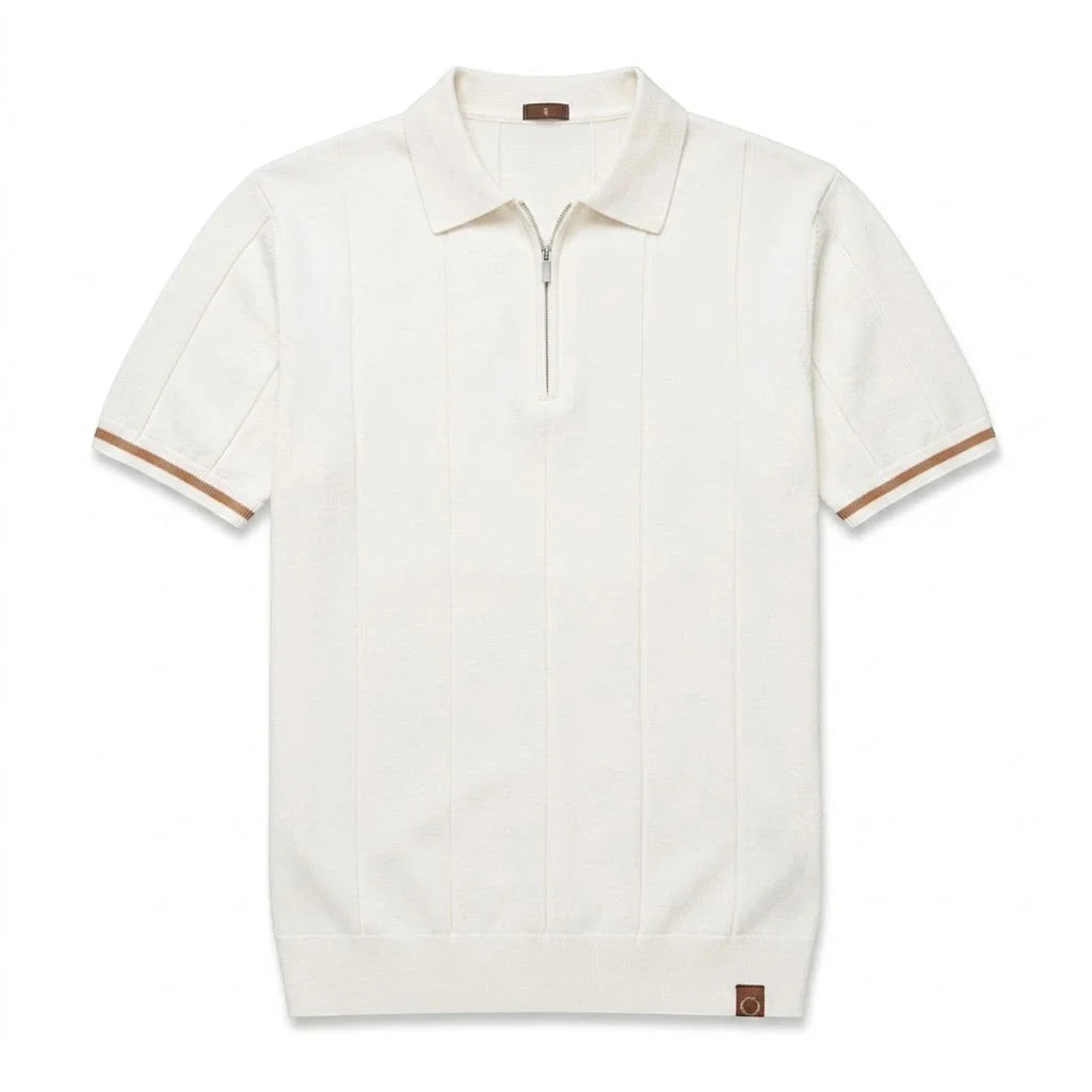Tipped Cuff Zip Shirt
