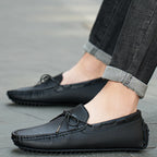 Split Leather Slip-On Loafers