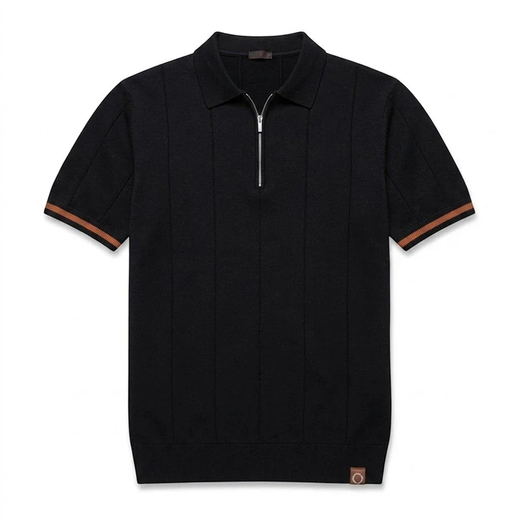 Tipped Cuff Zip Shirt