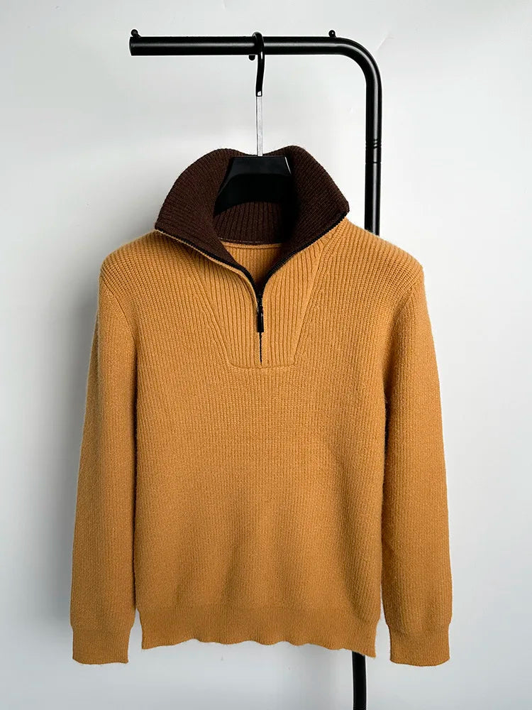 Half-Zip Knit Pullover Sweater
