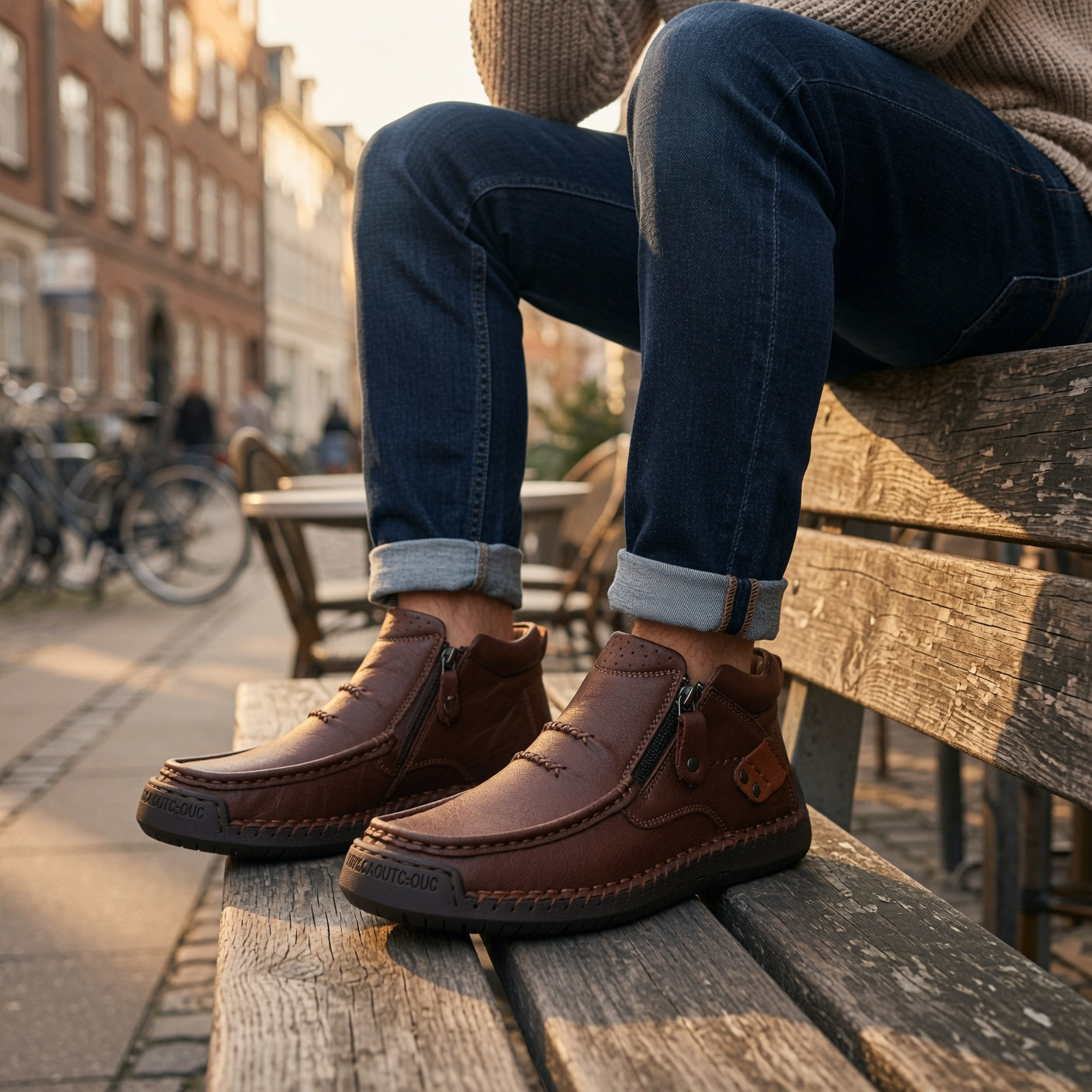 Handmade Side Zip Casual Shoes