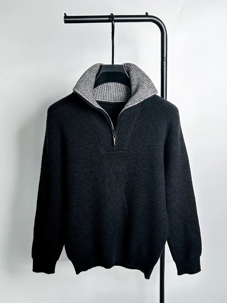 Half-Zip Knit Pullover Sweater