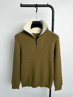 Half-Zip Knit Pullover Sweater