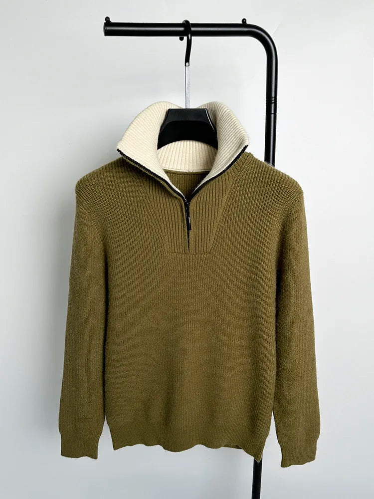 Half-Zip Knit Pullover Sweater