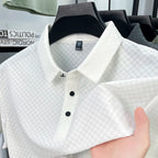 Waffle Textured Silky Polo