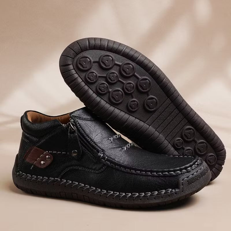 Handmade Side Zip Casual Shoes