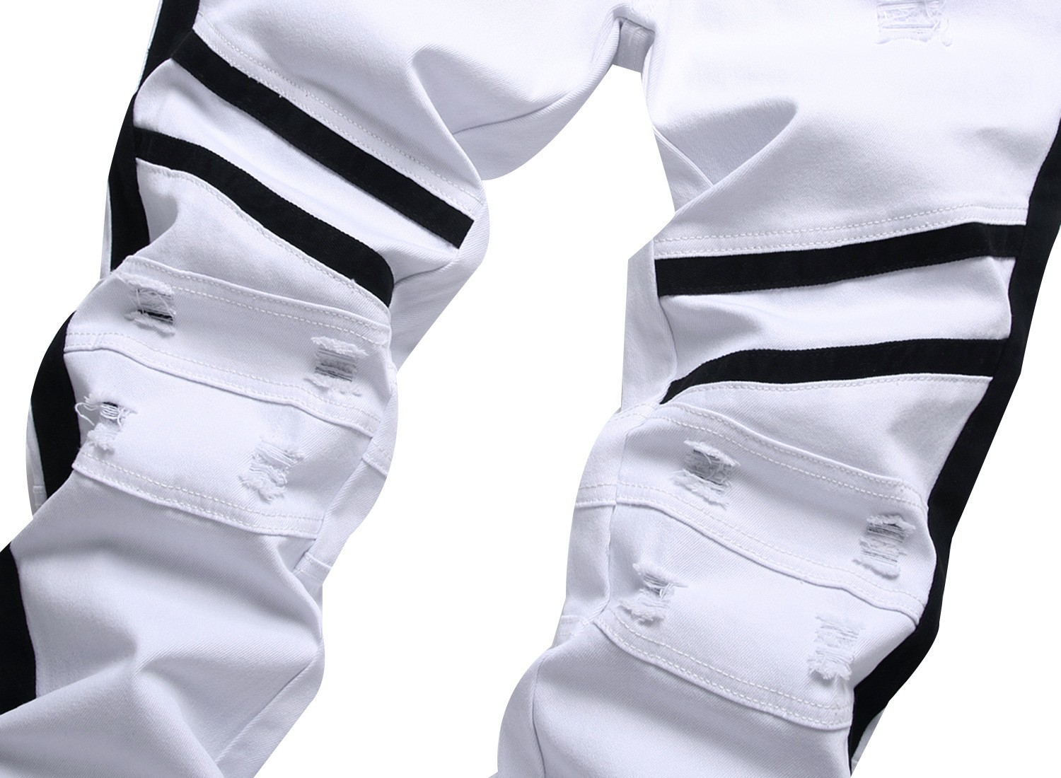 Men’s Patchwork Slim Fit Jeans