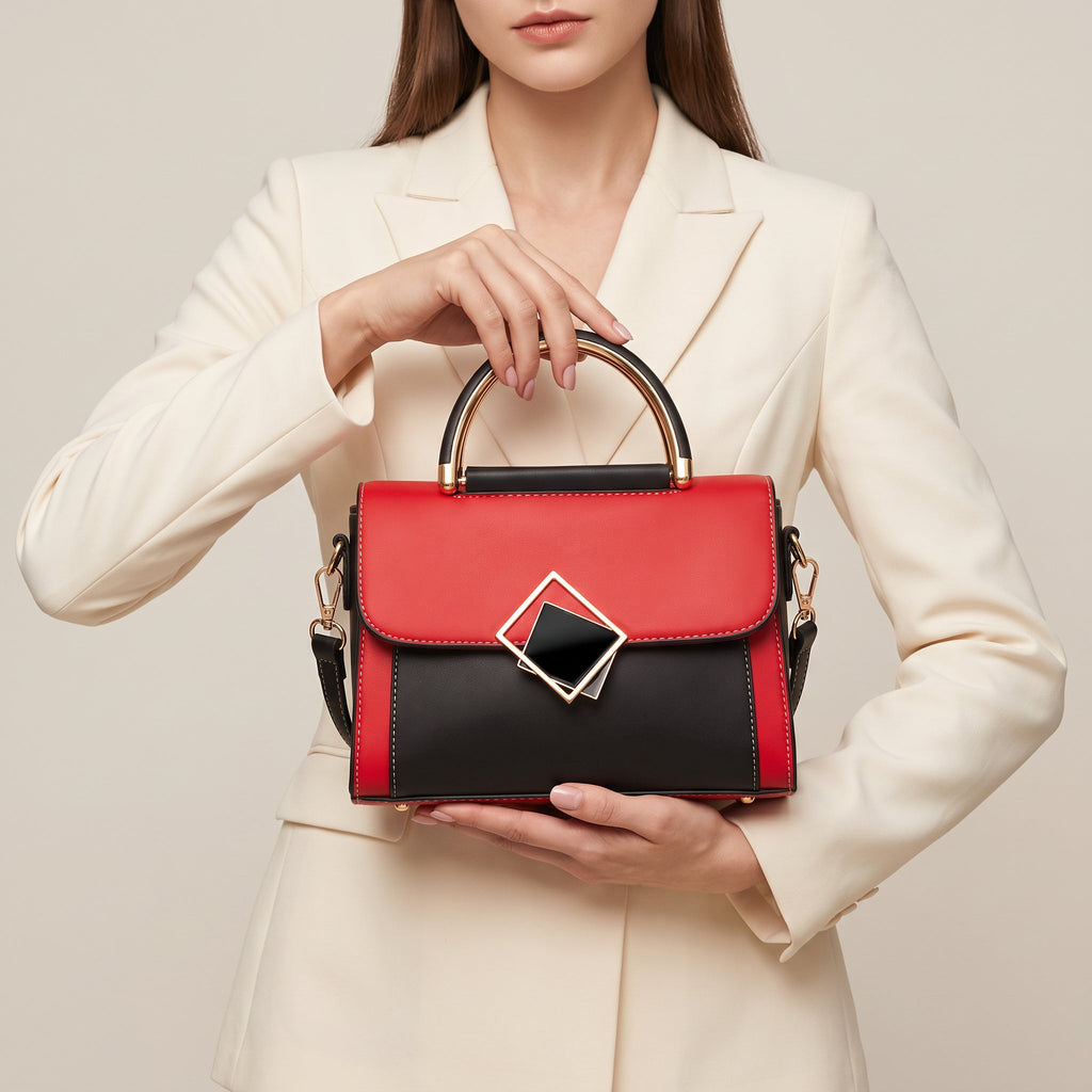 Block Crossbody Shoulder Bag