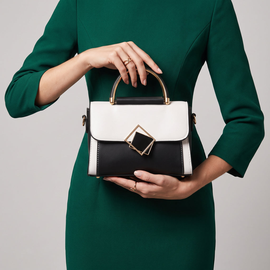 Block Crossbody Shoulder Bag