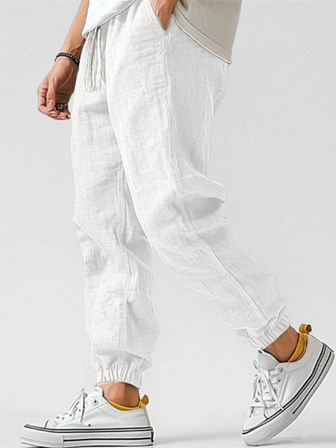 High-Waist Casual Trousers