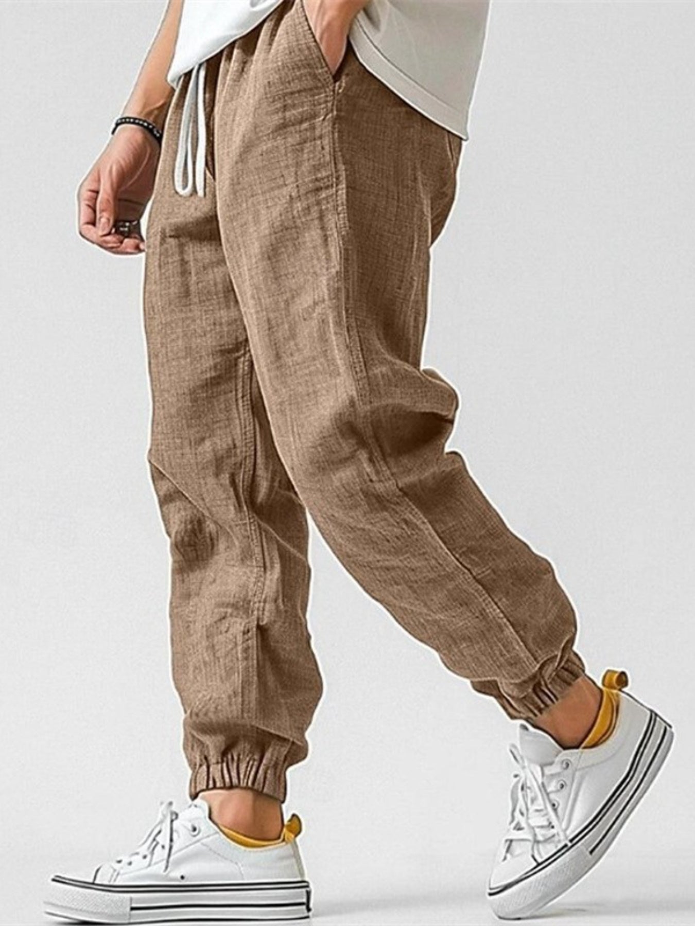 High-Waist Casual Trousers