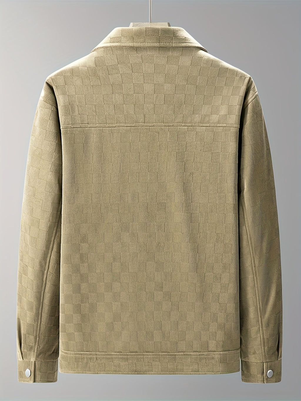 Suede Plaid Workwear Jacket