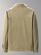 Suede Plaid Workwear Jacket