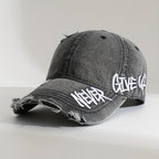 Distressed Denim Baseball Cap