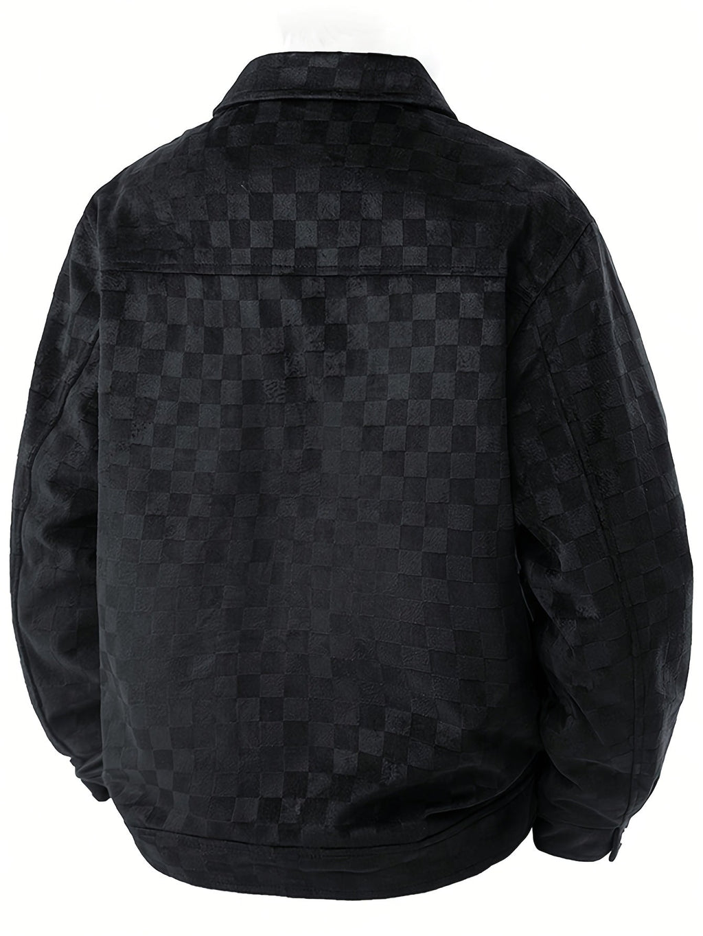Suede Plaid Workwear Jacket