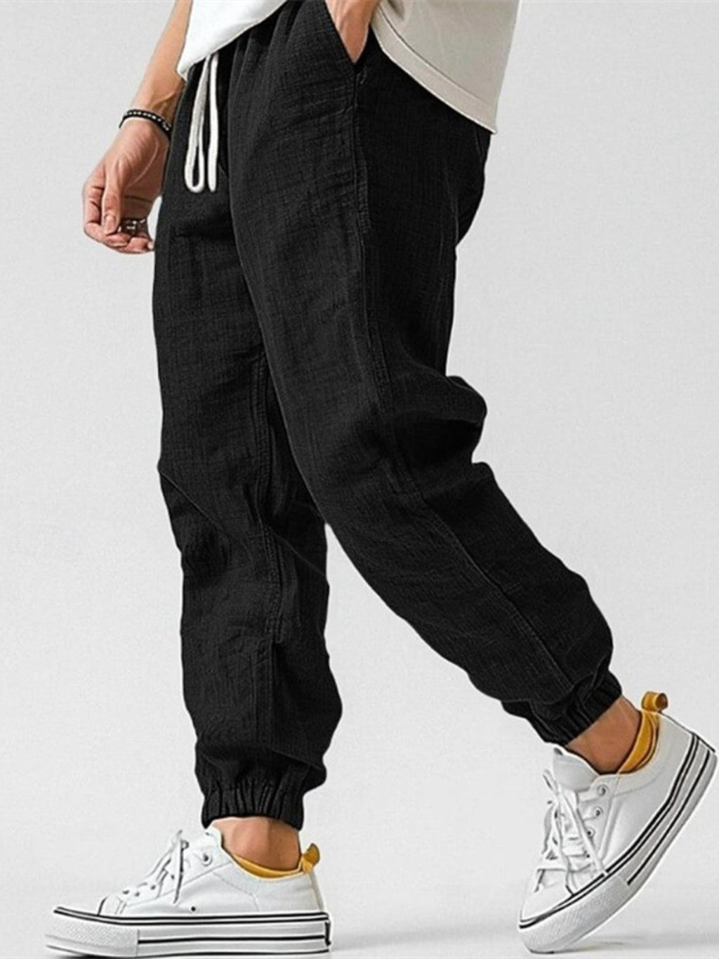 High-Waist Casual Trousers