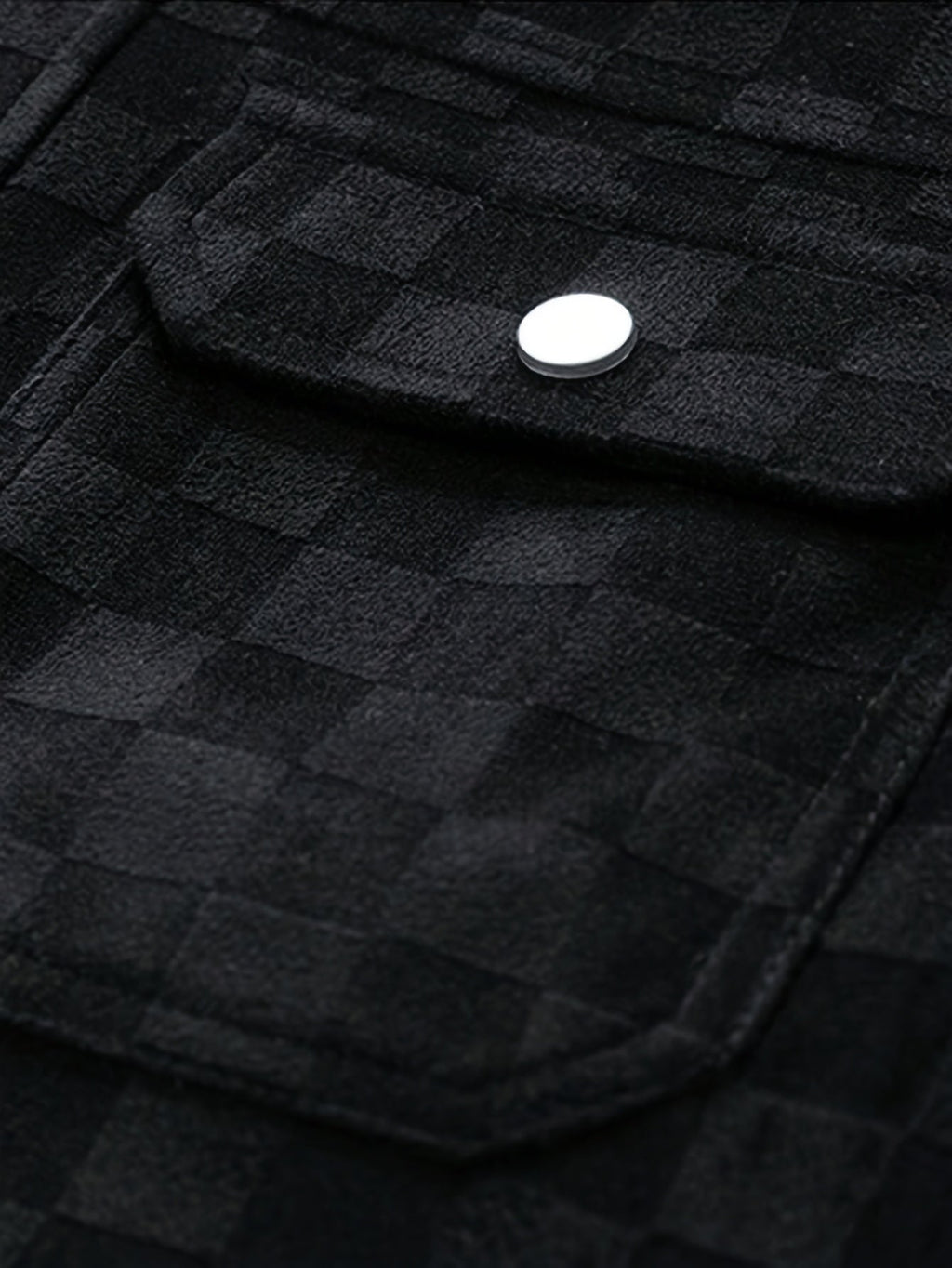 Suede Plaid Workwear Jacket