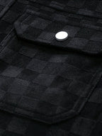Suede Plaid Workwear Jacket