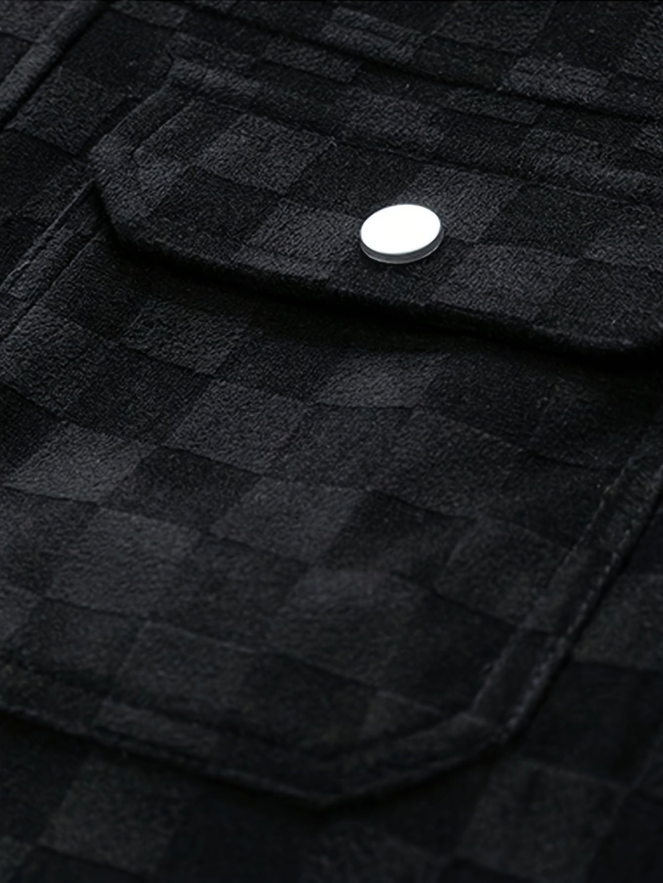 Suede Plaid Workwear Jacket