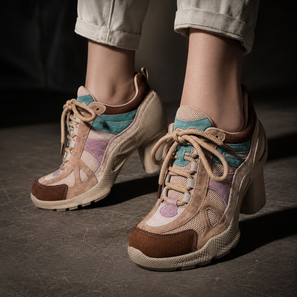 Women's Retro Lace-Up Pumps