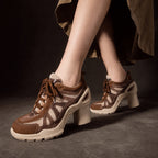 Women's Retro Lace-Up Pumps