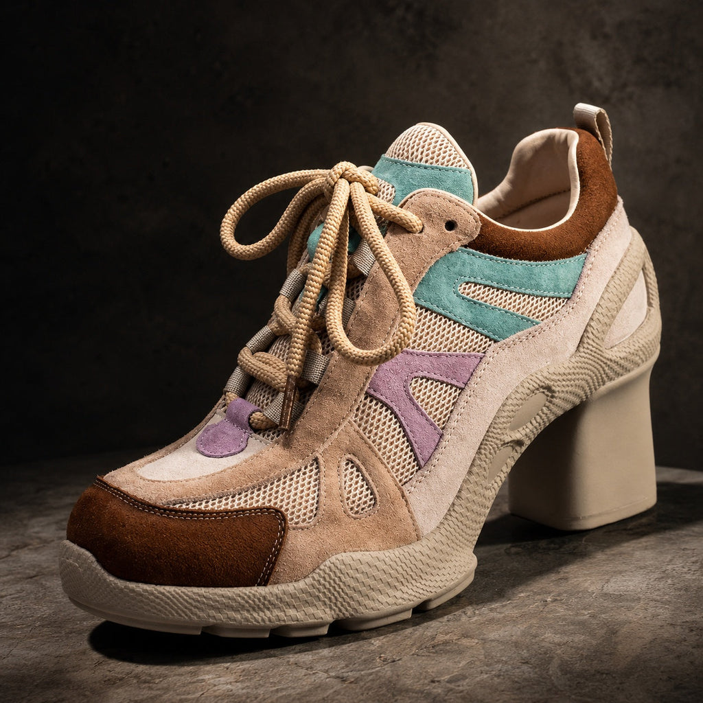 Women's Retro Lace-Up Pumps