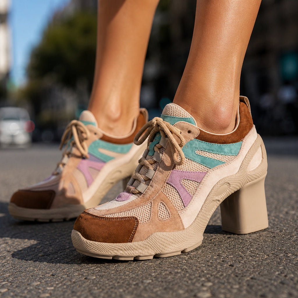 Women's Retro Lace-Up Pumps