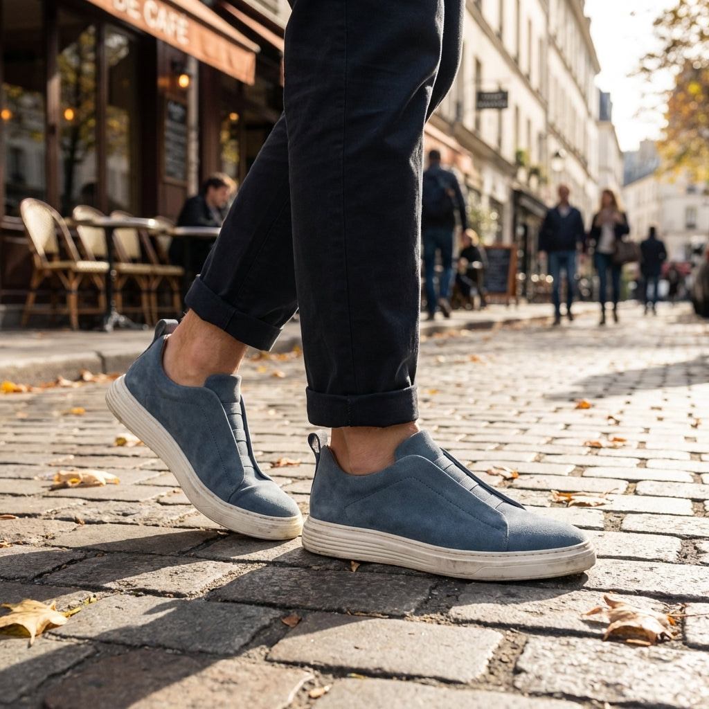Faux Suede Slip-On Loafers