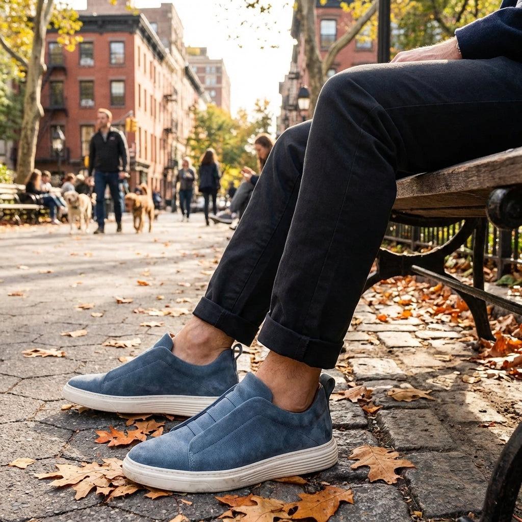 Faux Suede Slip-On Loafers