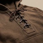 Lace-Up Hooded Sweatshirt