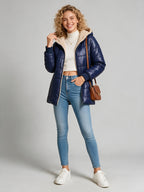 Hooded Zipper Parka Cardigan