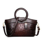 Luxury Croc-Embossed Leather Bag