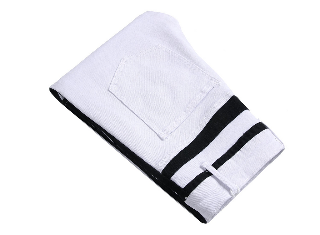 Men’s Patchwork Slim Fit Jeans