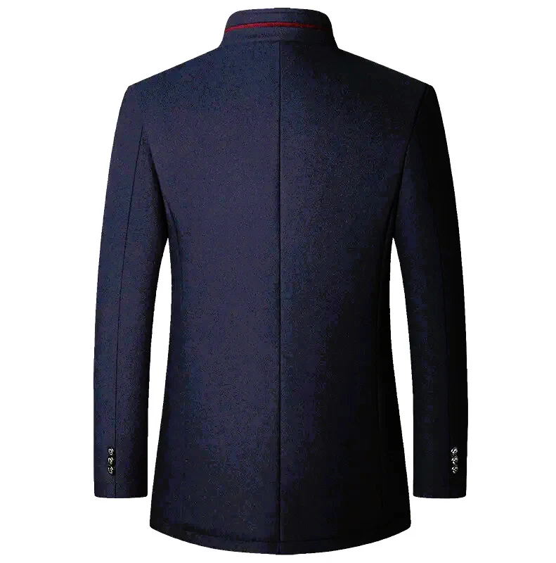 Stand Collar Woollen Coat