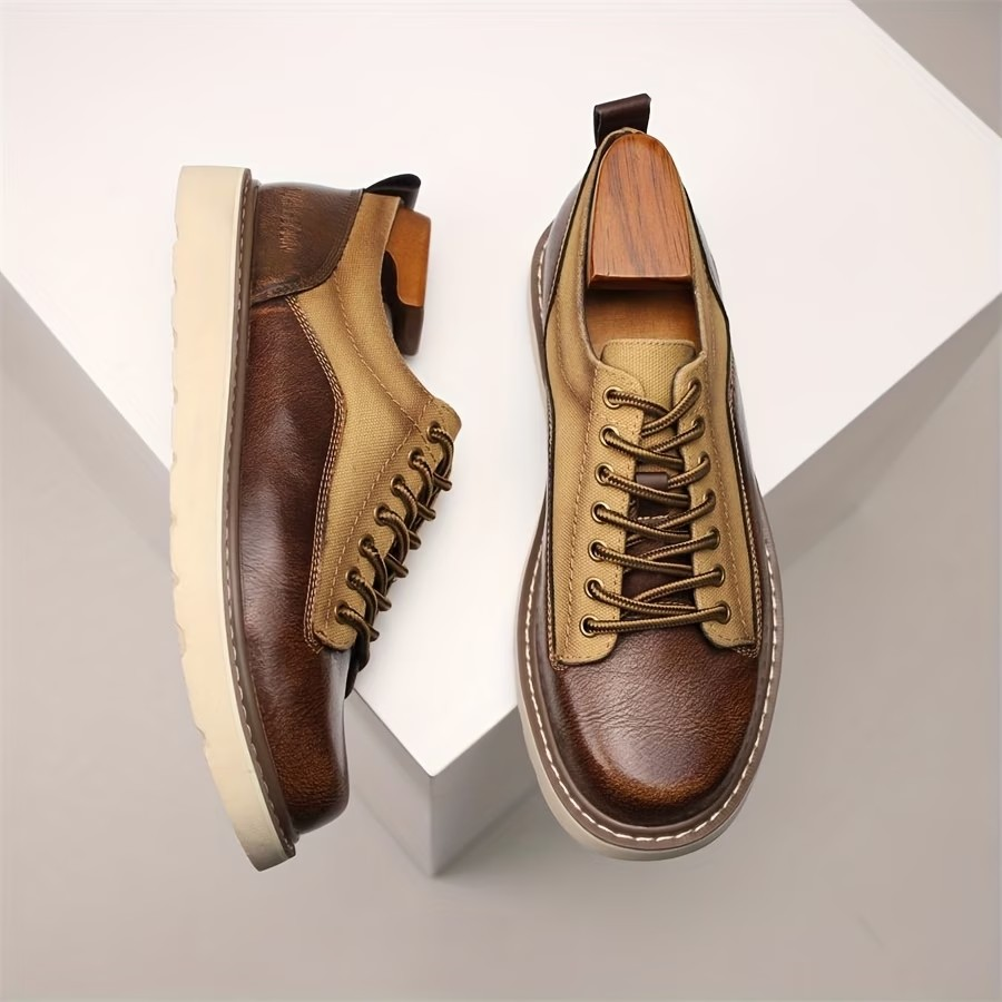 Retro Leather Canvas Shoes